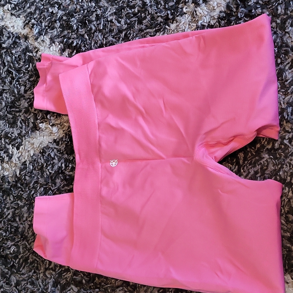 Katya workout leggings, L, hot pink.